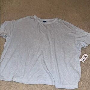 Old Navy Blue Cropped T-shirt- Size Small